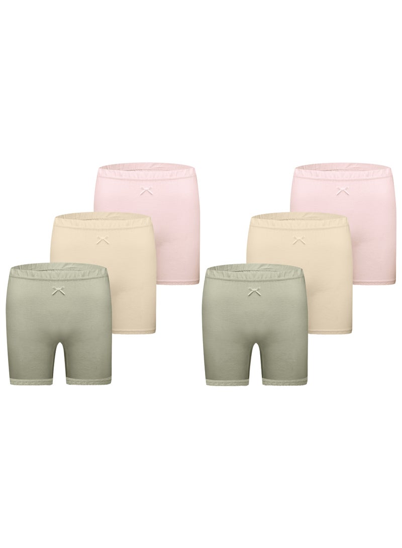 ماريبوزا سراويل داخلية نسائية من ماريبوسا، مصنوعة من القطن الناعم المطاطي، خفيفة الوزن، نصف داخلية، مناسبة للارتداء اليومي، ألوان متنوعة، عبوة من 6 قطع - Image 1